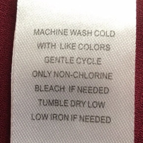 DR2 by Daniel Rainn Ruched Short Sleeve Blouse in Garnet - Picture 9 of 10